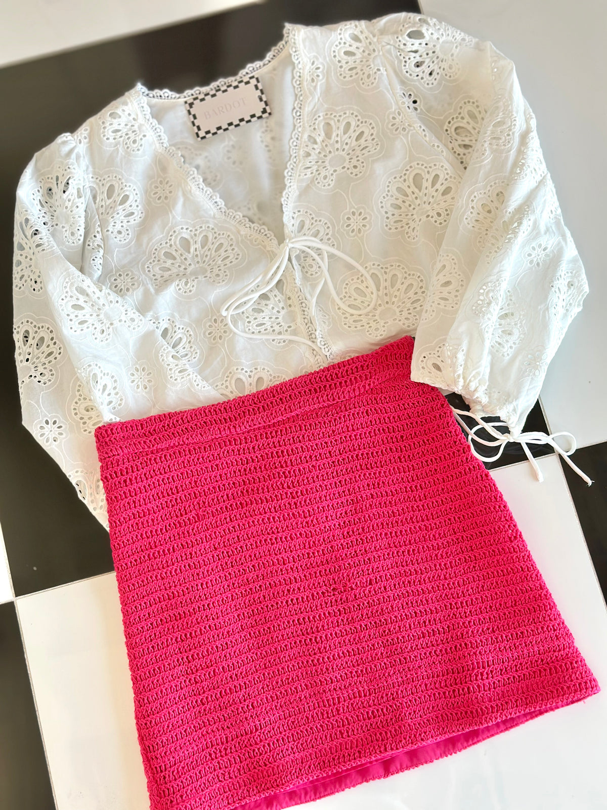 Crochet knit skirt-FINAL SALE