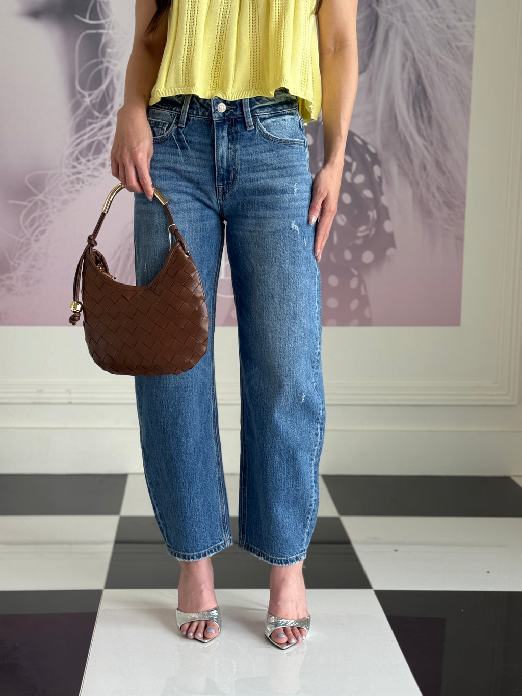 BRENDA BARREL LEG JEANS-FINAL SALE
