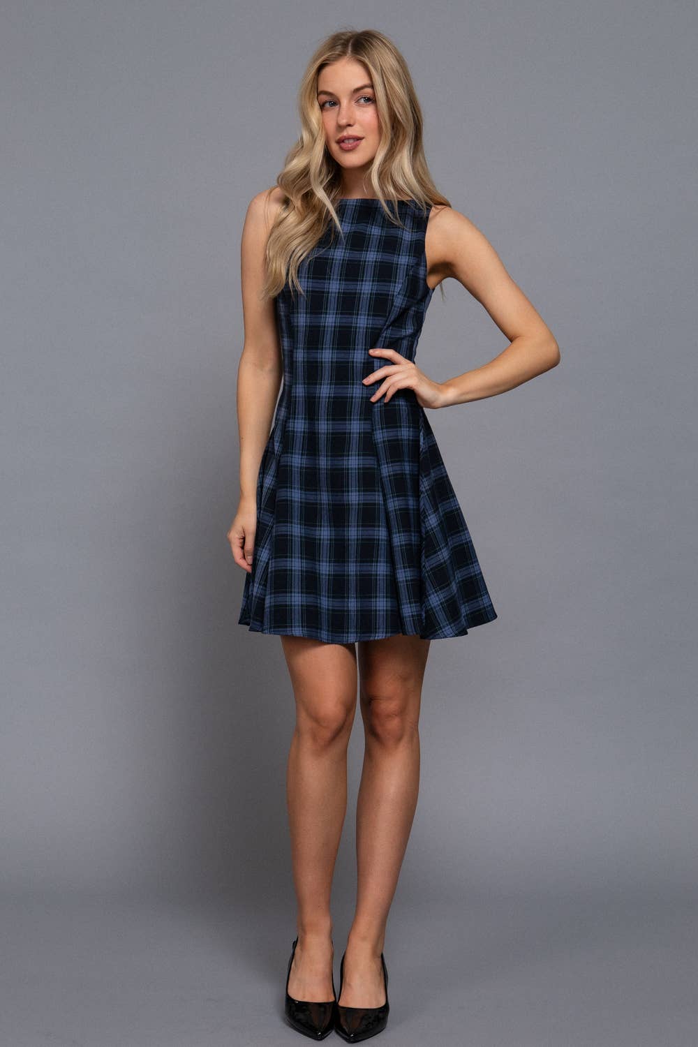 Piper Plaid Woven Mini Dress