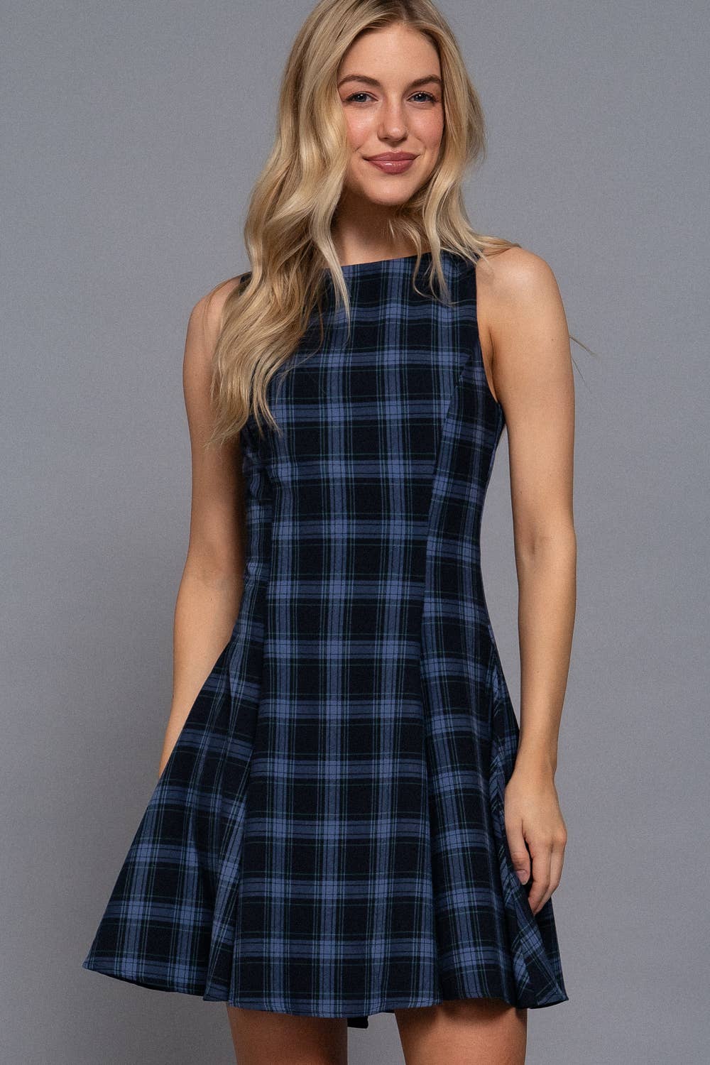 Piper Plaid Woven Mini Dress