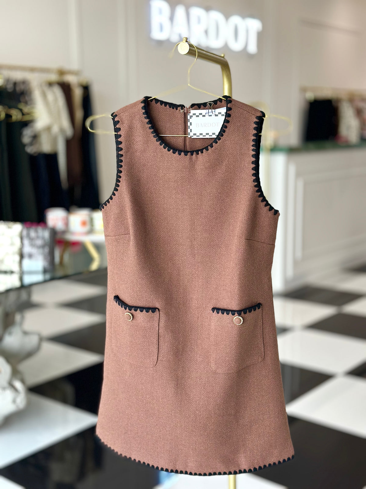 Aster Embroidery Mini Dress- FINAL SALE