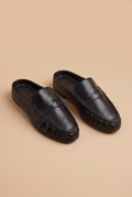 AVRIL Backless Penny Loafer Mules