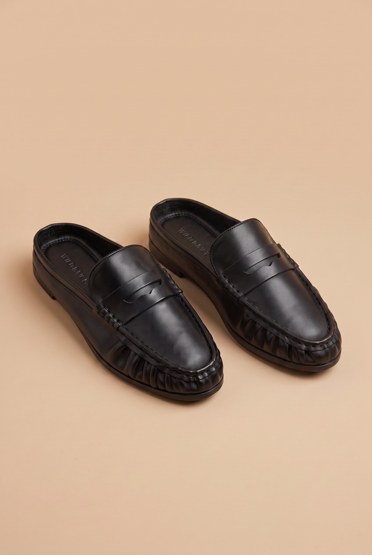 AVRIL Backless Penny Loafer Mules