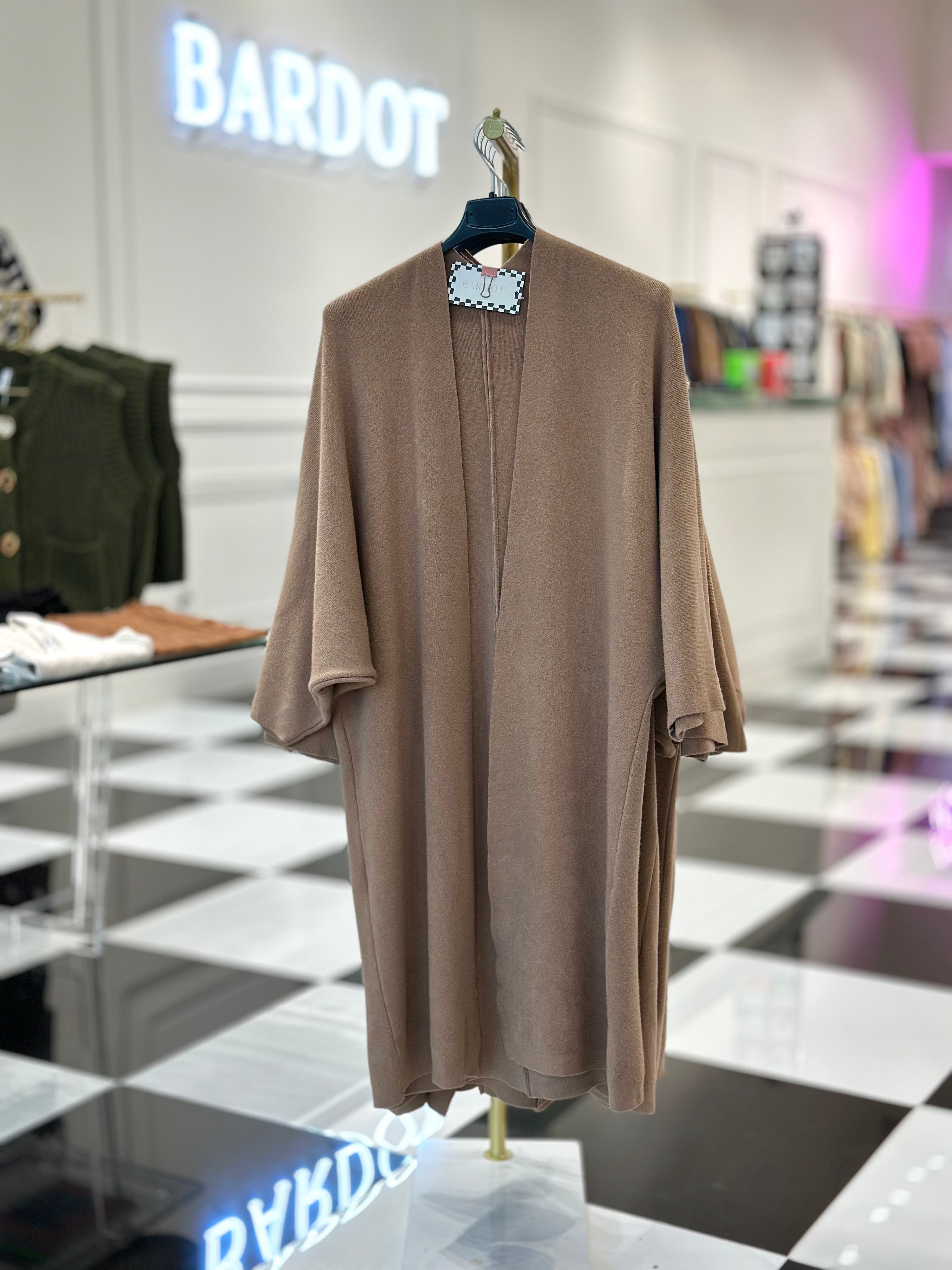Andromeda caramel long cardigan-FINAL SALE