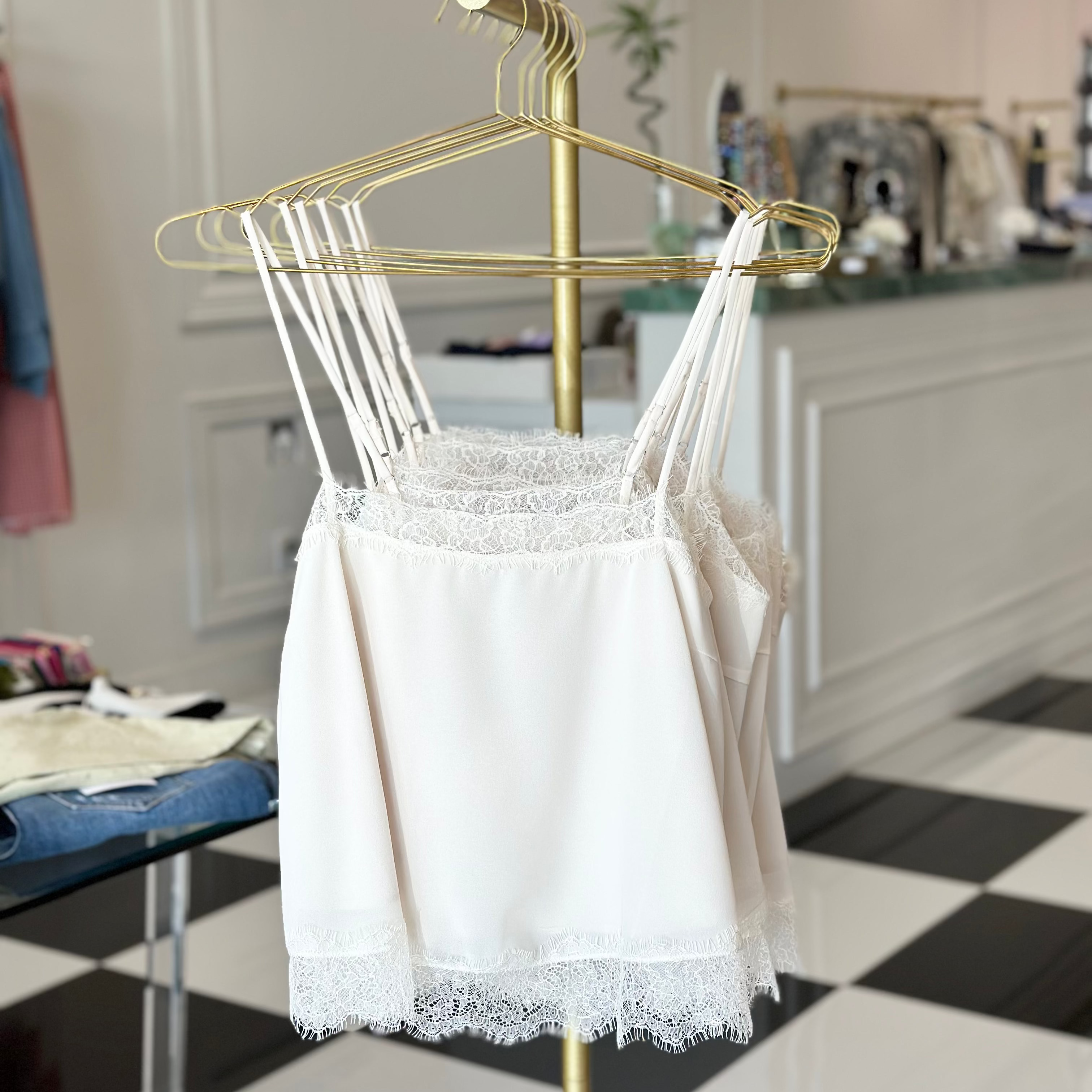 Karley lace trim tank top