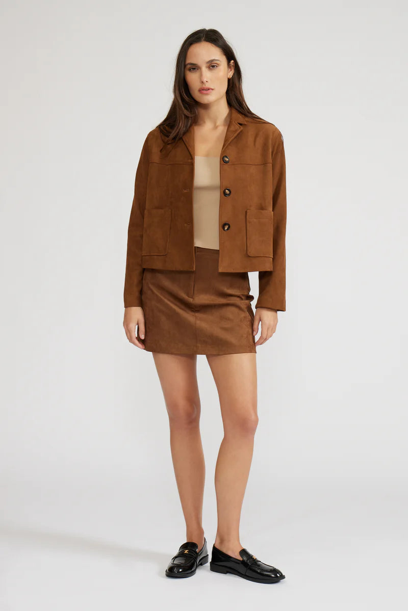 BRENT FAUX SUEDE JACKET