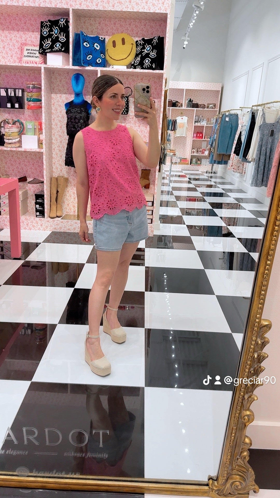 FLORAL EYELET LACE SLVL TOP-FINAL SALE