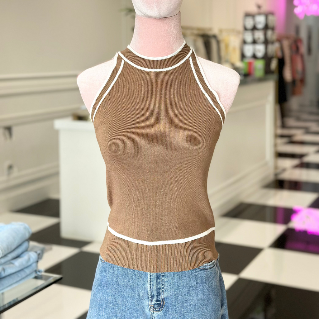 Lindsay Halter Neck Spring Sweater