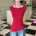 Zoe Boat Neck asymmetrical  Knit Top
