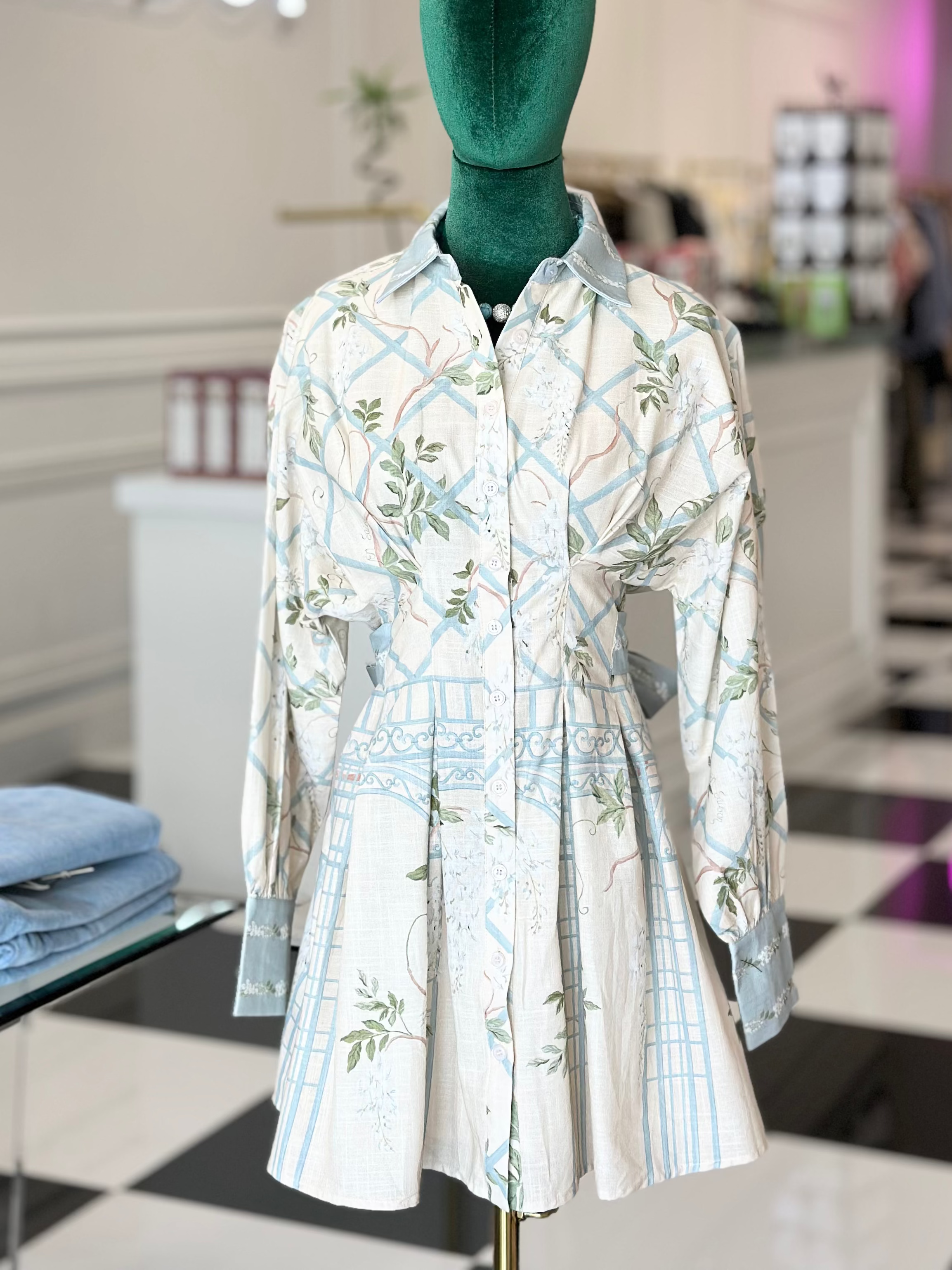 Simone mini shirt dress