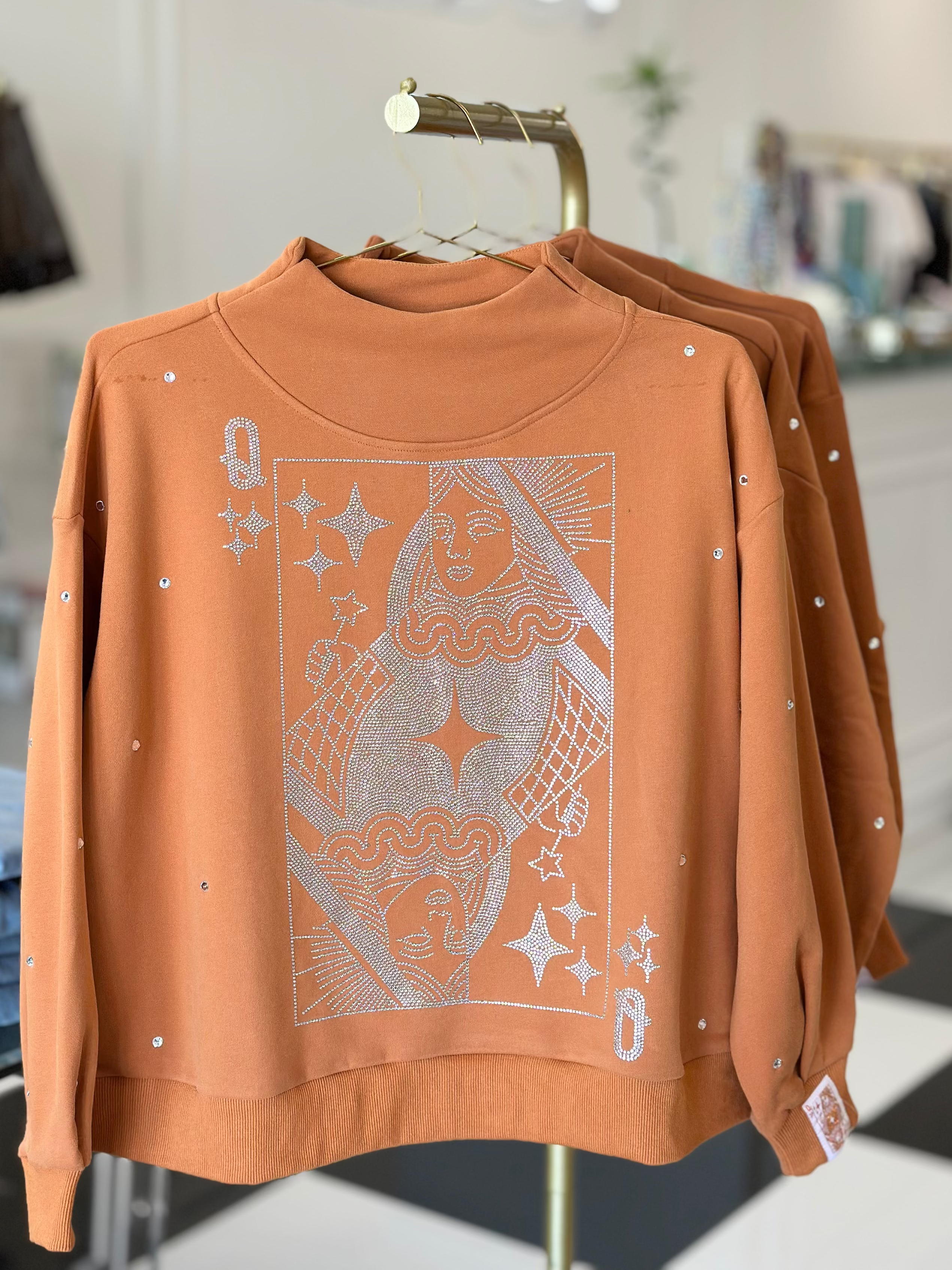 BURNT ORANGE SCATTERED JEWEL QOS