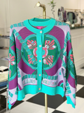 Multi Mahjong Button Up Cardigan
