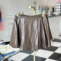 Amelia faux leather pleated mini skirt