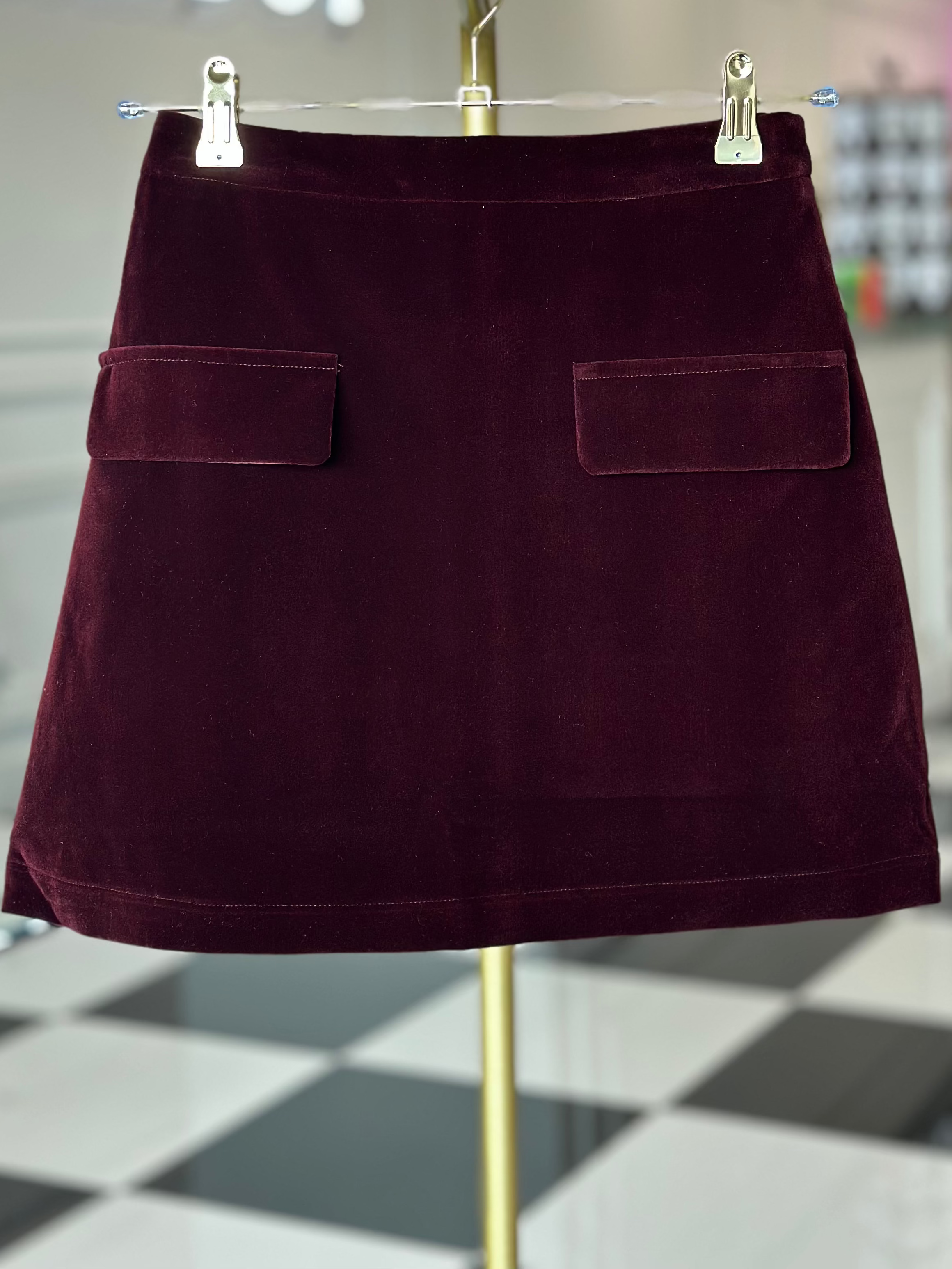 ANALIA VELVET MINI SKIRT
