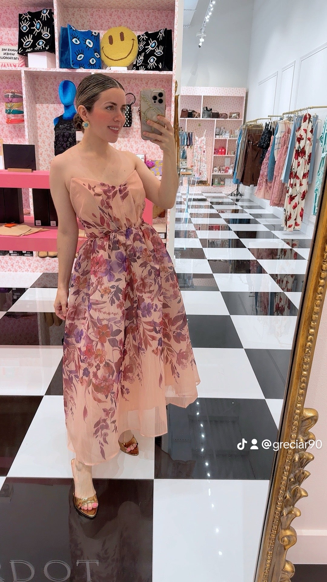 Sweetheart Strapless Floral Midi Dress - FINAL SALE